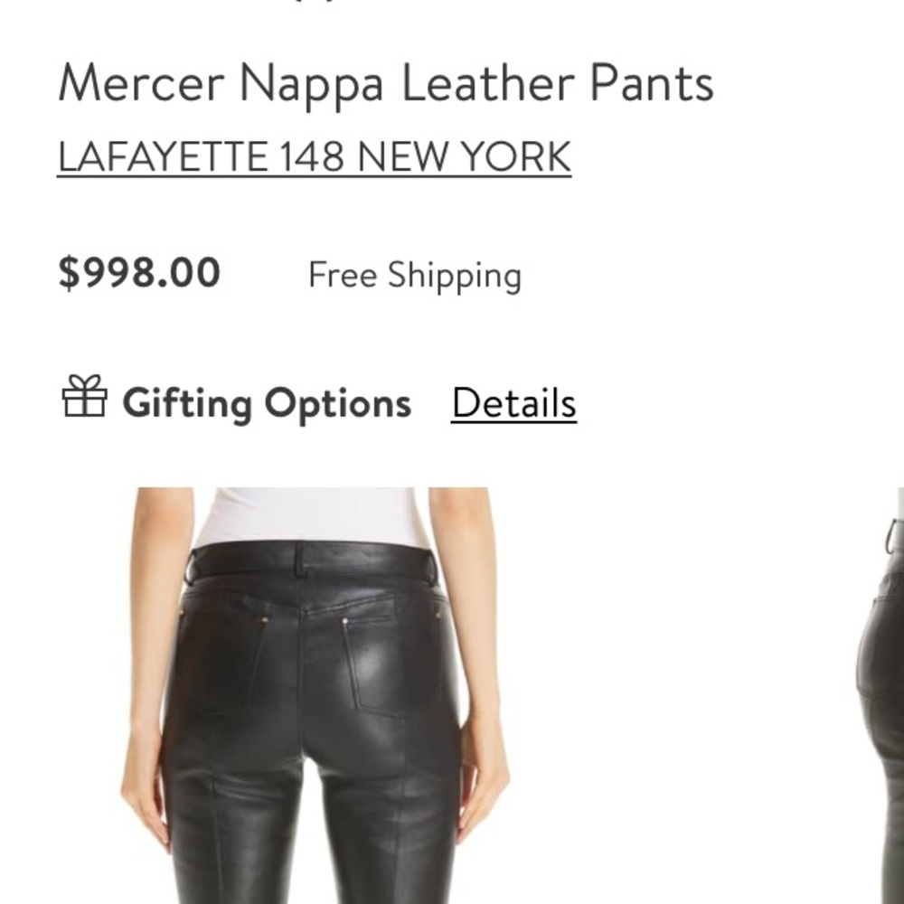 Lafayette 148 Expresso Brown Leather Pants